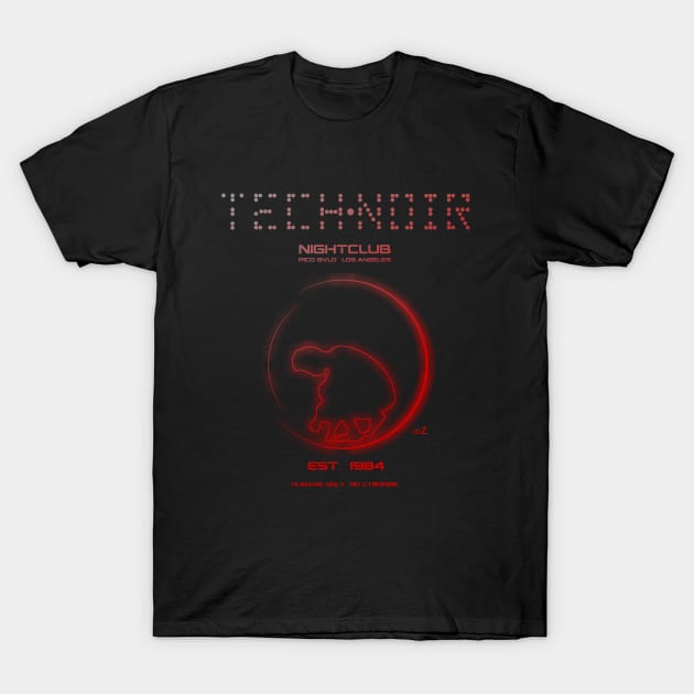 Tech Noir Terminator night-club T-Shirt by udezigns